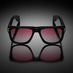Model VIII eyewear in Black (Dirty Rose), front view