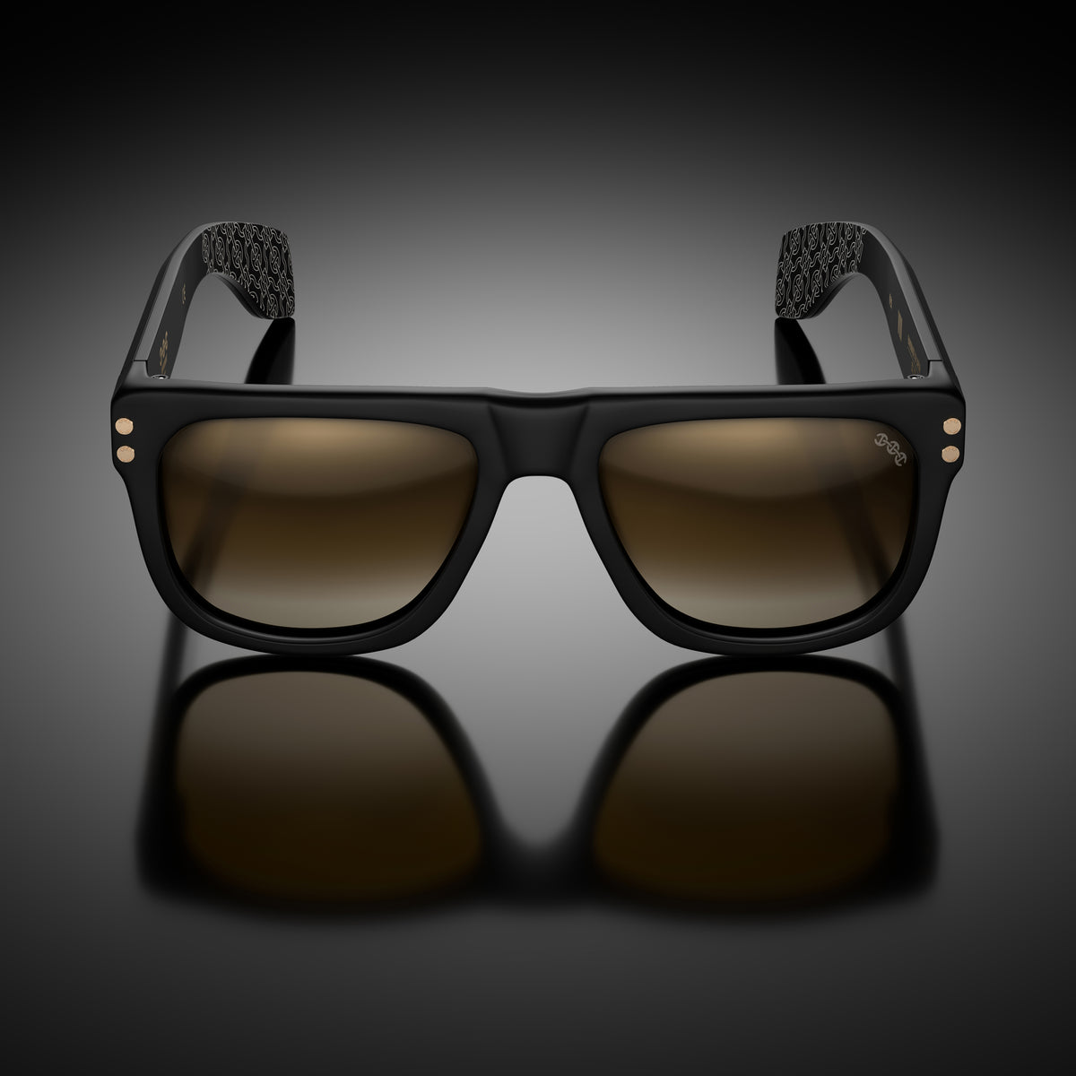Model VIII eyewear in Matte Black, front view