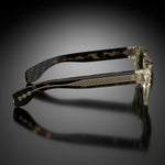 Model VIII eyewear in Wheat Crystal, side view