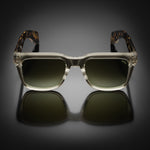 Model V eyewear in Wheat Crystal, front view