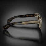 Model V eyewear in Wheat Crystal, side view