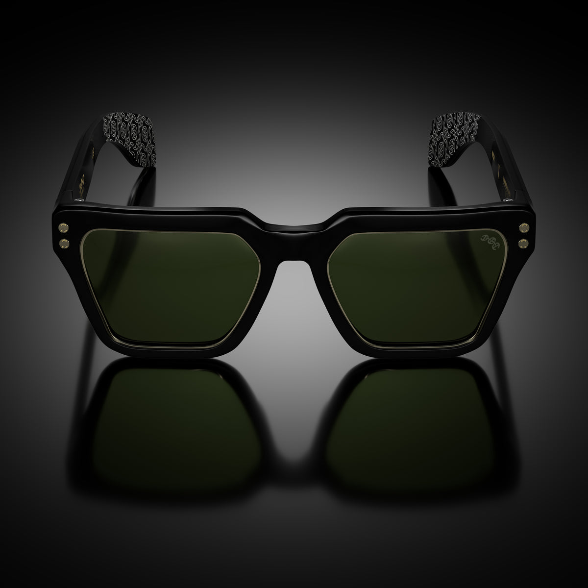 Model X eyewear in Black, front view