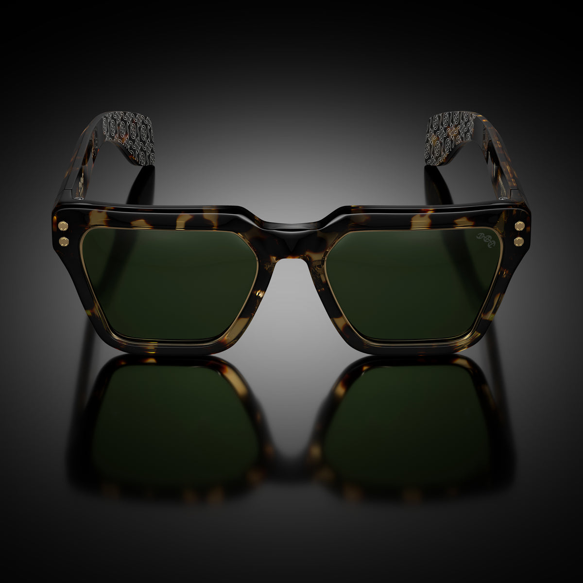 Model X eyewear in Tokyo Tortoise, front view